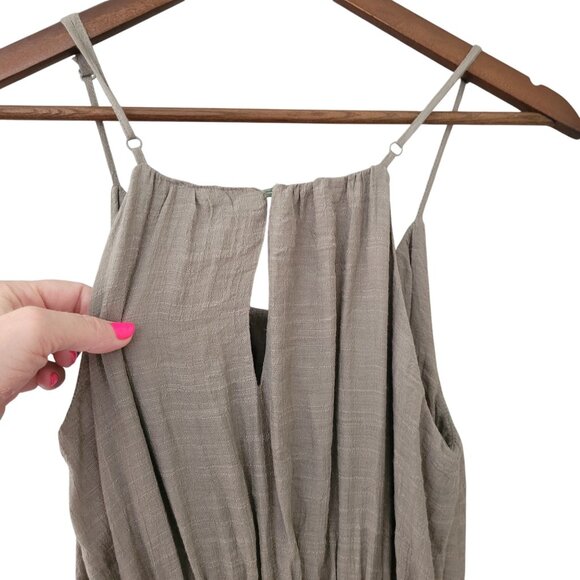 Pookie & Sebastian Sleeveless Tiered Mini Dress Size S Taupe Summer NWT - Picture 7 of 9